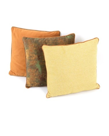 OSCAR - Two-tone orange polyester cushion 45 x 45