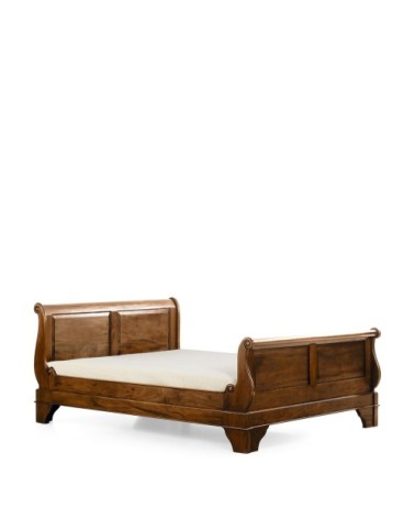 VINTAGE - Mahogany bed with slatted base included 165 x 225 x 98