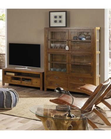 STAR - Meuble TV en mindi 110 x 40 x 45