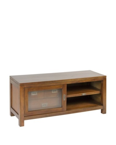 FLAMINGO - Mueble TV de caoba 115 x 40 x 50