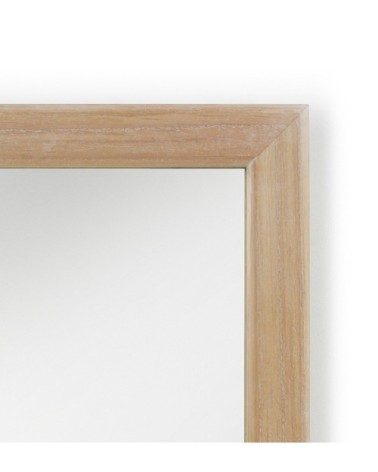 BROMO - Miroir en bois beige 90 x 3 x 120