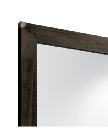 INDUSTRIAL - Miroir en bois noir 80 x 120