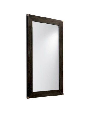 INDUSTRIAL - Miroir en bois noir 80 x 150