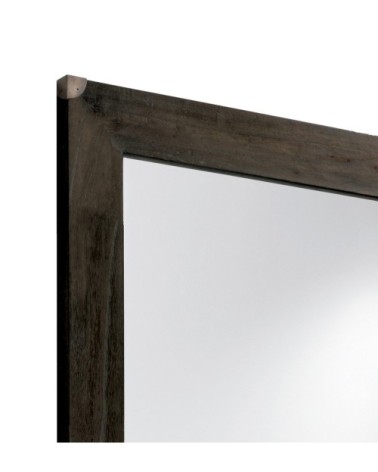 INDUSTRIAL - Miroir en bois noir 80 x 150