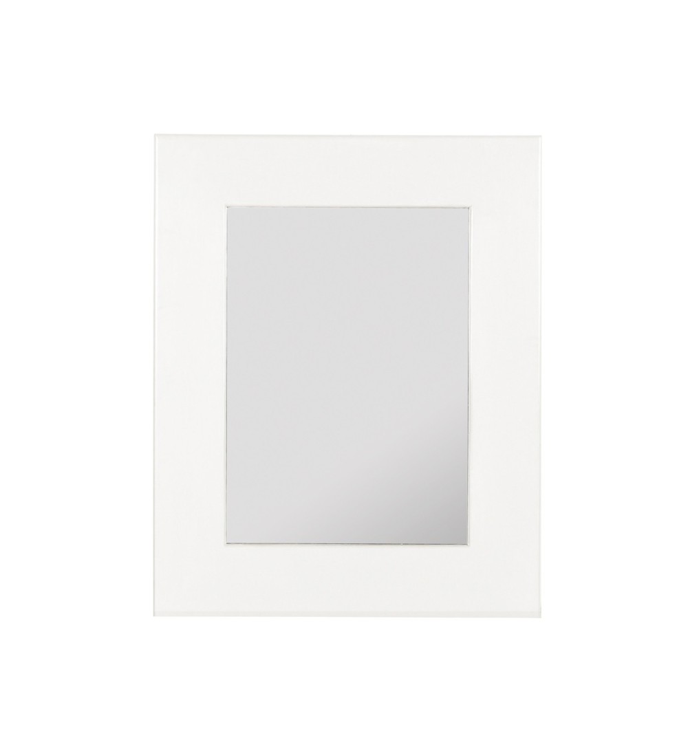 NEW WHITE - ESPELHO DE MADEIRA BRANCO 80 x 100