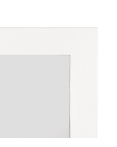 NEW WHITE - ESPELHO DE MADEIRA BRANCO 80 x 100