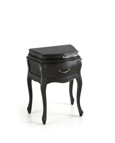 VINTAGE - Black mahogany side table 57 x 40 x 70