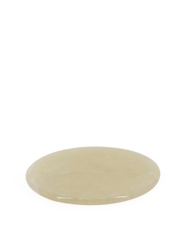 Assiette plate en onyx couleur blanc 18 x 18 x 1