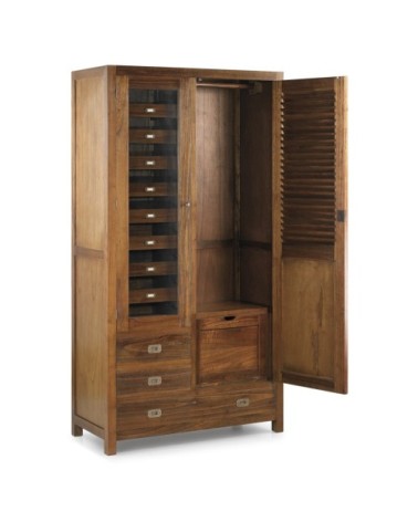 STAR - Armoire double en mindi avec porte-chaussures 108 x 50 x 200