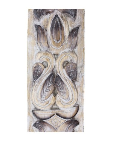 Beige wood ethnic figure 80 x 12 x 135