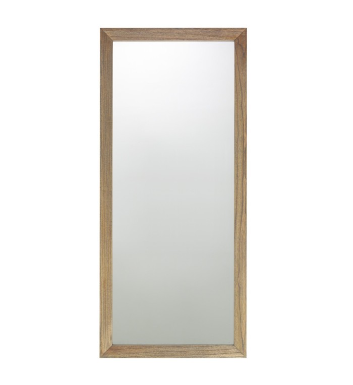 MERAPI - Espejo de madera color marrón 80 x 180