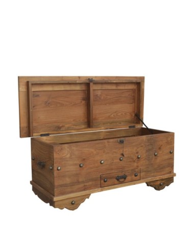 Teak chest with one drawer 100 x 40 x 45