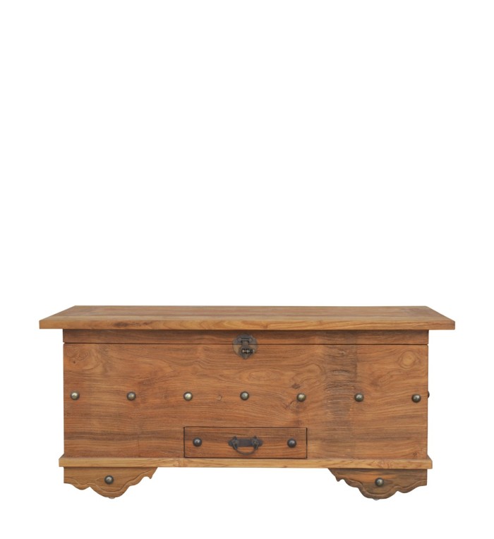 Teak chest with one drawer 100 x 40 x 45