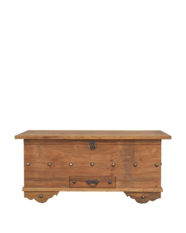 Teak chest with one drawer 100 x 40 x 45