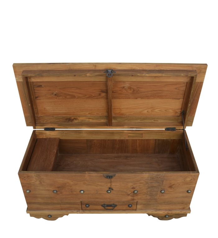 Teak chest with one drawer 100 x 40 x 45