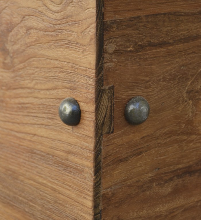 Teak chest with one drawer 100 x 40 x 45