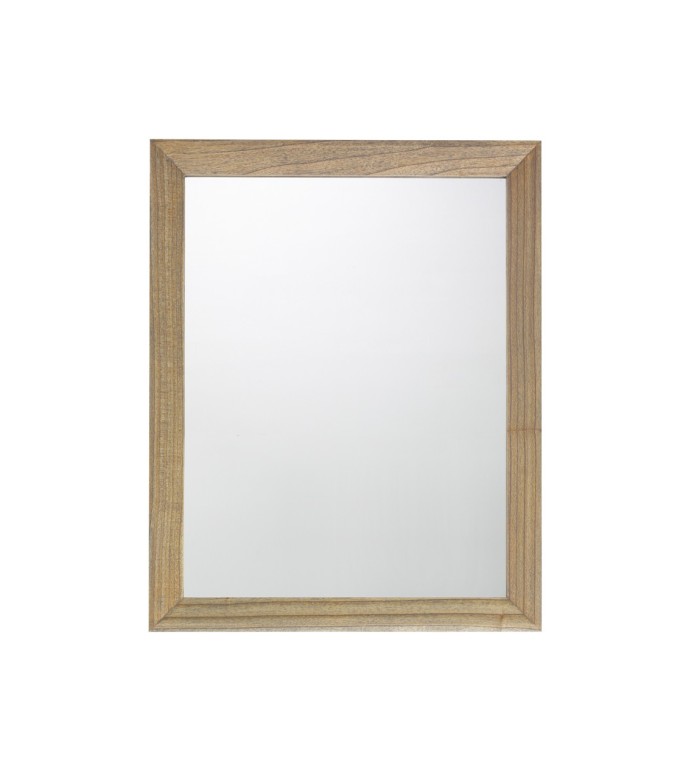 MERAPI - Espejo de madera color marrón 80 x 100