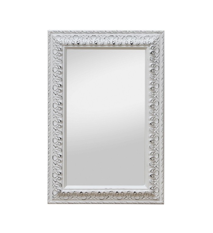 DAKOTA - Espejo de madera color blanco 40 x 3 x 60