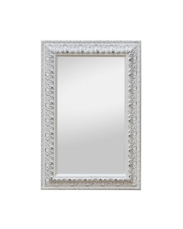 DAKOTA - White wood mirror 40 x 3 x 60