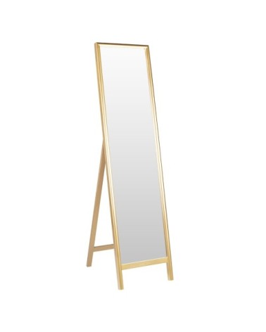 DAKOTA - Gold colour wood mirror 40 x 5 x 160