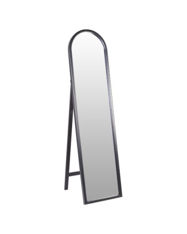 DAKOTA - Black colour wood mirror 40 x 5 x 160