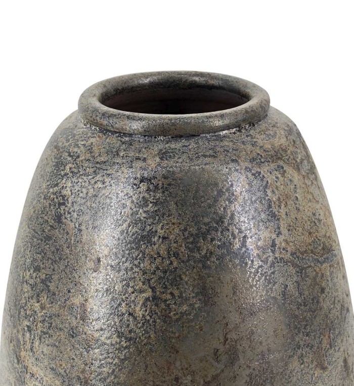 Metallic terracotta vase 27 x 27 x 40