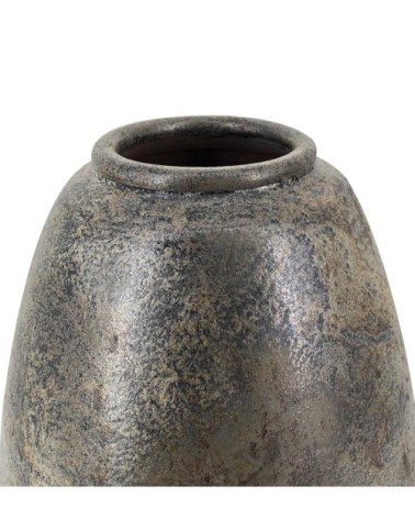 Metallic terracotta vase 27 x 27 x 40