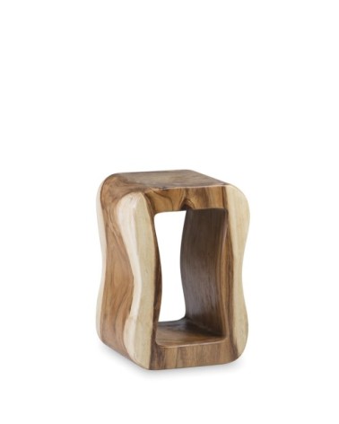 Suar wood artisan stool 35 x 30 x 45