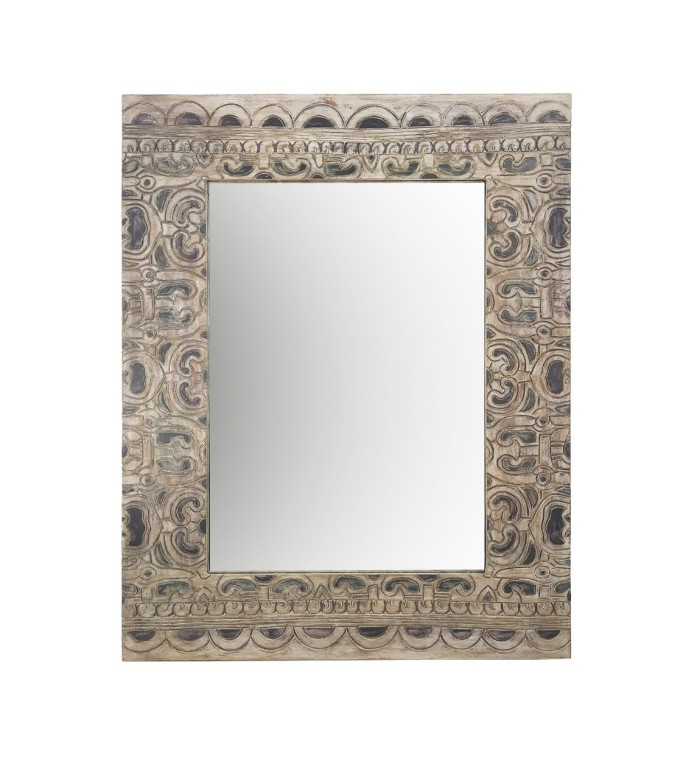 Espejo de madera color gris 80 x 4 x 100