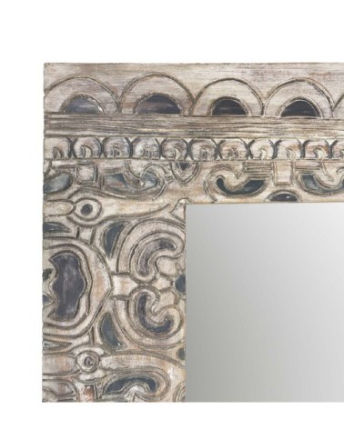 Grey wood mirror 80 x 4 x 100