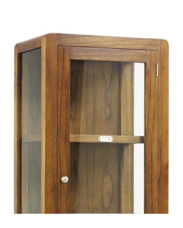 FLASH - Schmale Vitrine aus Mindi 50 x 40 x 190