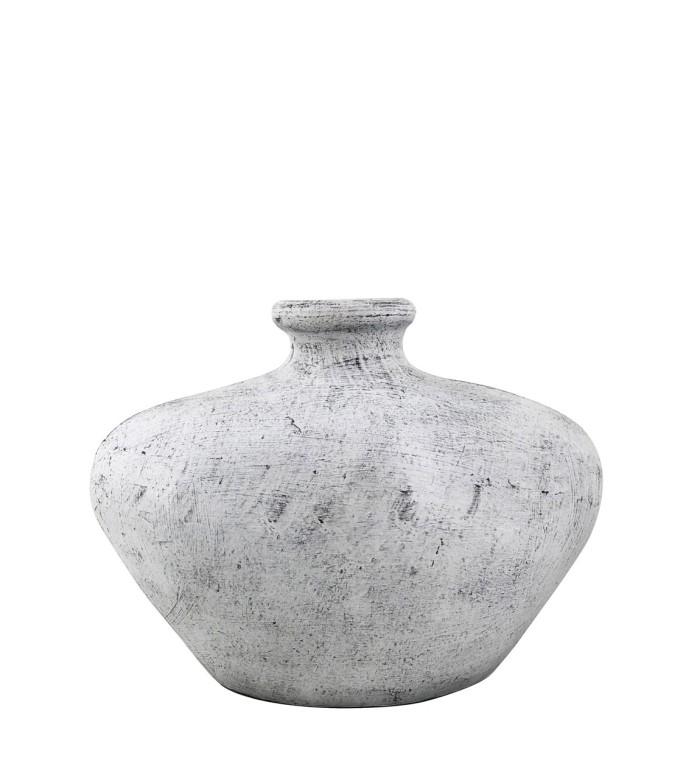 Vase en terre cuite blanchi 50 x 20 x 38