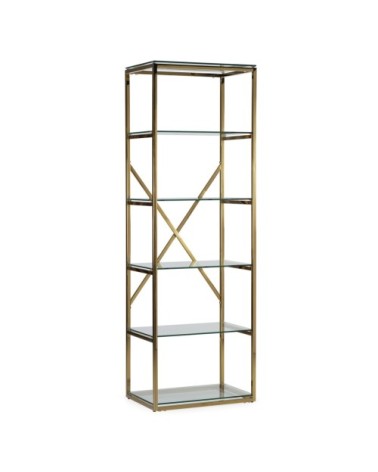 BERLIN - Steel and glass bookcase 60 x 40 x 180