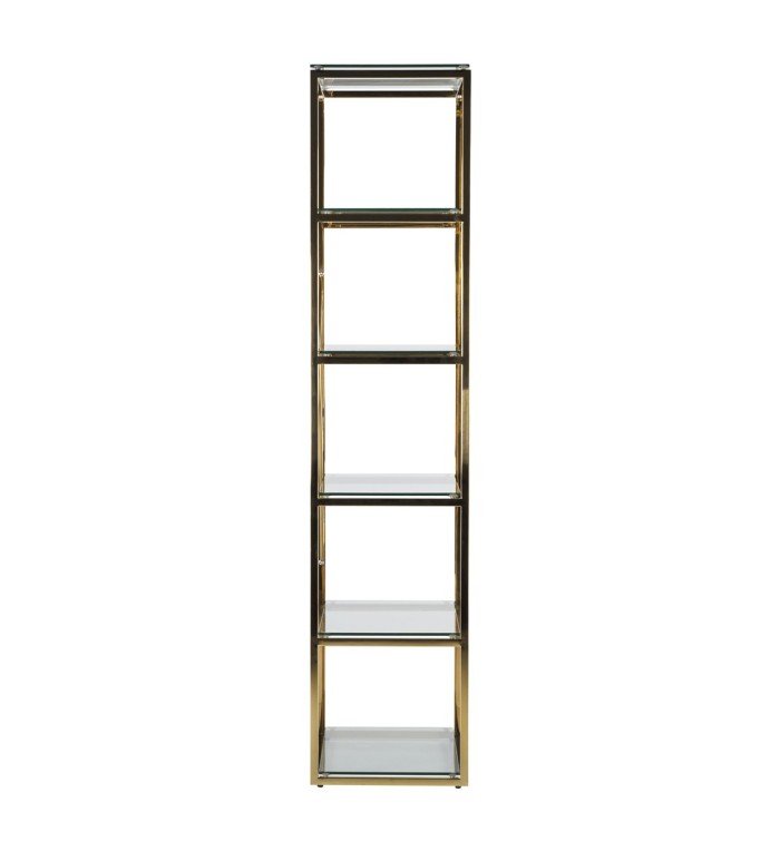 BERLIN - Steel and glass bookcase 60 x 40 x 180