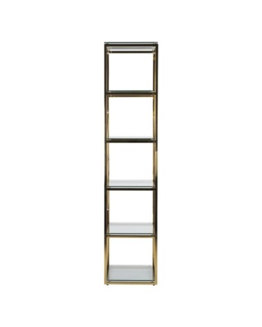 BERLIN - Steel and glass bookcase 60 x 40 x 180