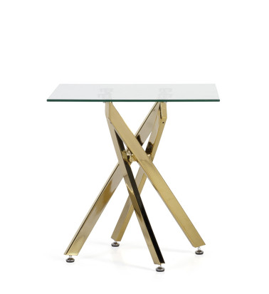 BERLIN - Steel and glass auxiliary table 55 x 55 x 55