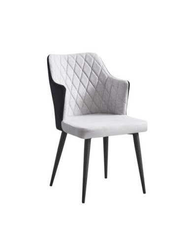 BERLIN - Polyester upholstered steel armchair 63 x 49 x 84