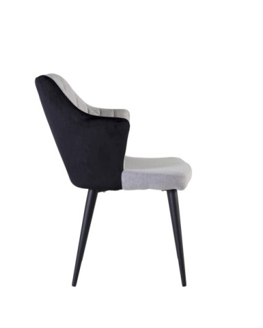 BERLIN - Polyester upholstered steel armchair 63 x 49 x 84