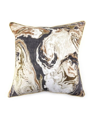 DALÍ - Black and gold waters polyester cushion 45 x 45