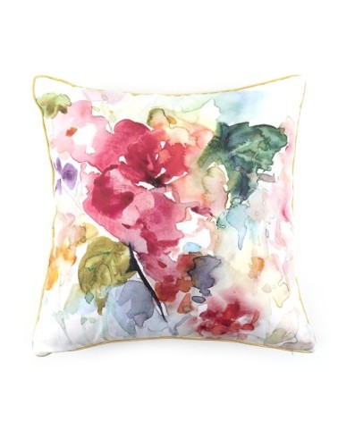 OLIVIA - Coussin en polyester design aquarelle 45 x 45