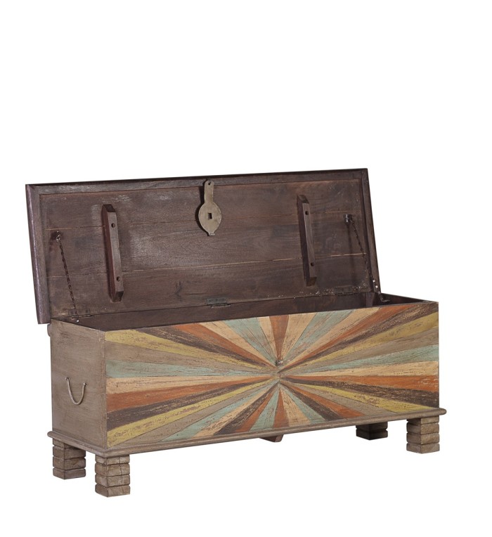 ALHAMBRA - Multicolor mango chest 117 x 40 x 45