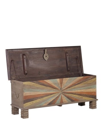 ALHAMBRA - Multicolor mango chest 117 x 40 x 45