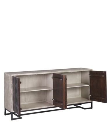 GATSBY - Acacia and iron buffet 183 x 45 x 85