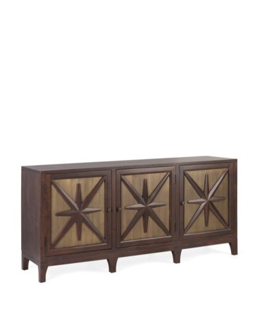 GATSBY - Buffet in acacia e alluminio 183 x 48 x 85