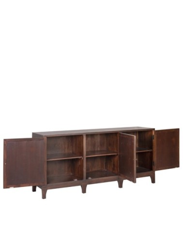 GATSBY - Buffet in acacia e alluminio 183 x 48 x 85