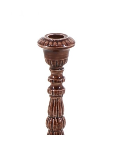 SILKAR - Brown aluminium candle holder 8 x 8 x 20