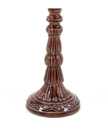 SILKAR - Brown aluminium candle holder 8 x 8 x 20