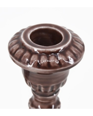 SILKAR - Brown aluminium candle holder 8 x 8 x 20