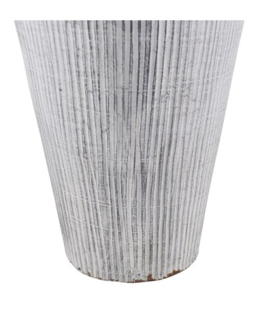 Vertical stripes terracotta vase 40 x 40 x 80