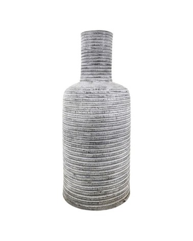 VASE AUS TERRAKOTTA UND HORIZONTALEN STREIFEN 25 x 25 x 70